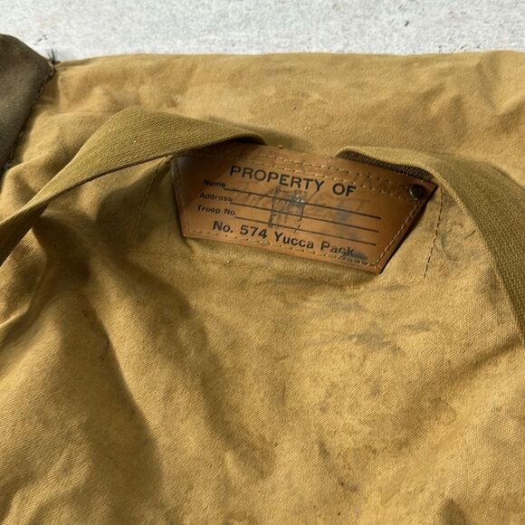 Vintage Boy Scouts Distressed Old World Look Backpack - Picture 5 of 7